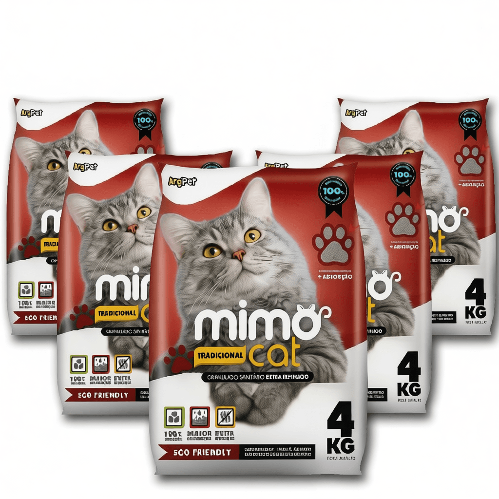 Kit 20 kg areia sanitaria higienica mimocat super premium argila ecologica absorvente para gatos