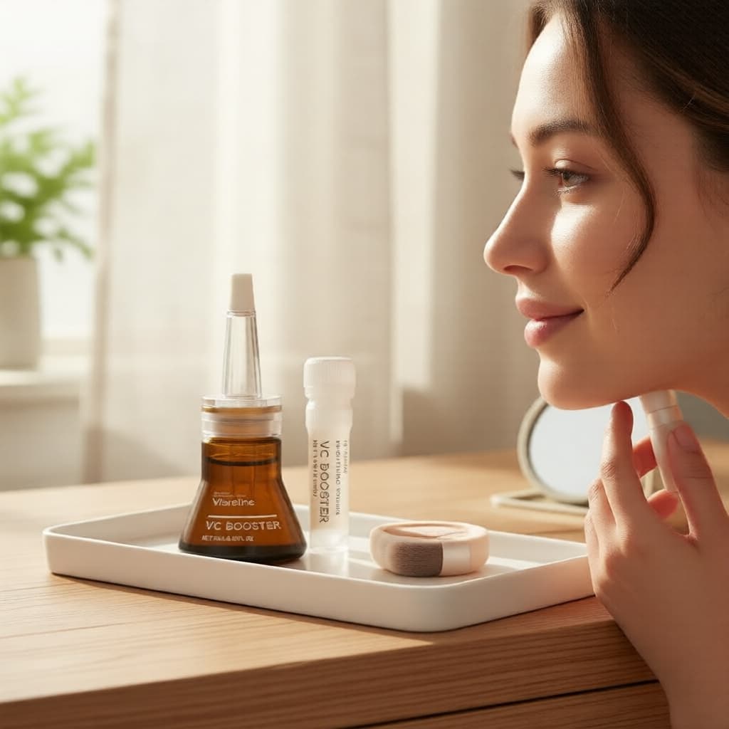  Compre 1 Leve 2 Viareline VC Lâmpada de Luz Sérum Clareador de Vitamina C 20% para Brilho