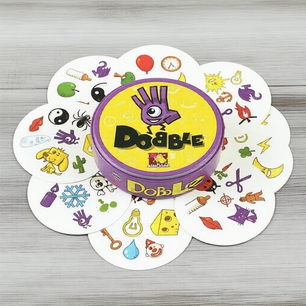  Anos de Encanto Spot It! Jogo de Cartas Dobble – Animais HP 55 Unidades – Jogo Rápido de Combinar para Famílias &