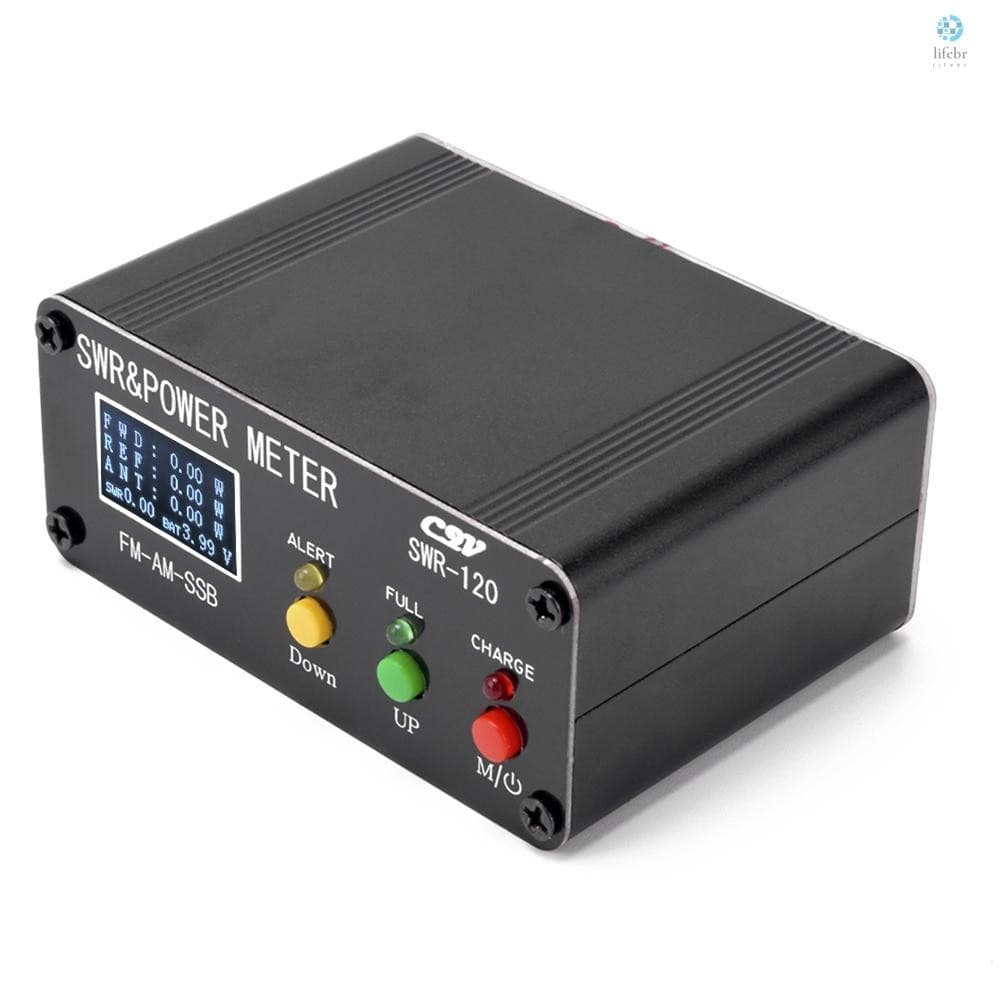 Medidor SWR 120W 1.8-54MHz OLED Digital Rádio Amador com Bateria  SWR Medidor De Onda De Energia Digital 1.8-54MHz