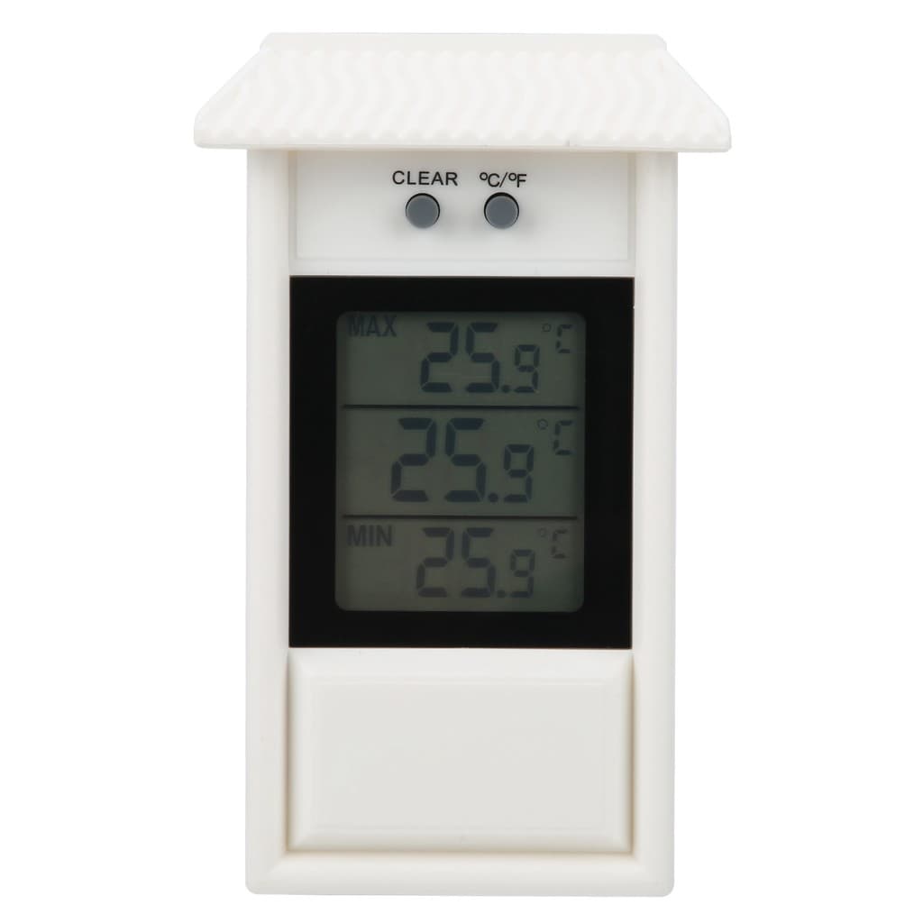wohobr Termômetro Digital Para Jardim Externo Medidor De Temperatura Branco À Prova D'água Com Gancho