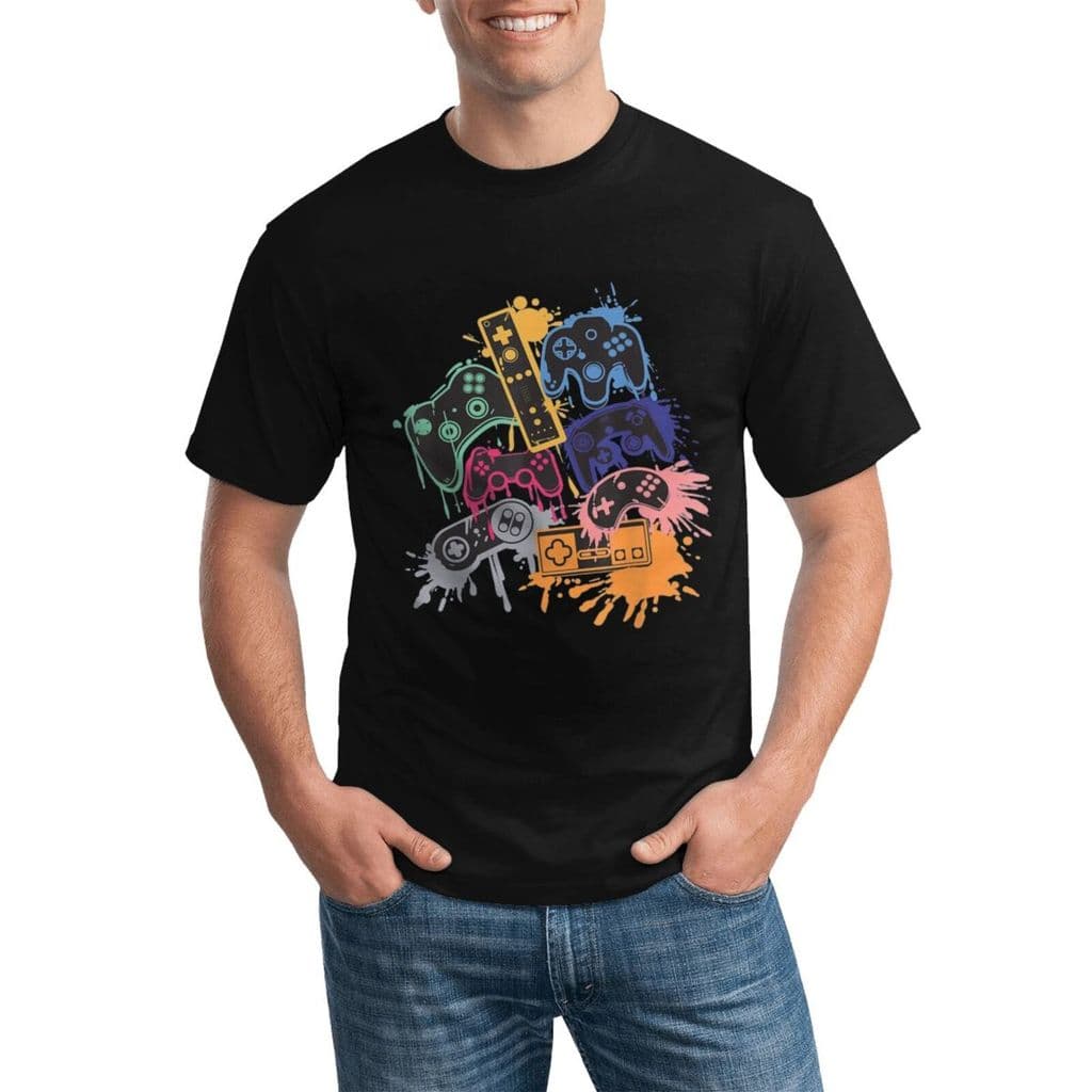 Controle Todas As Coisas Controlador De Videogame Confortável Camiseta De Algodão Plus Size Com Ajuste Clássico