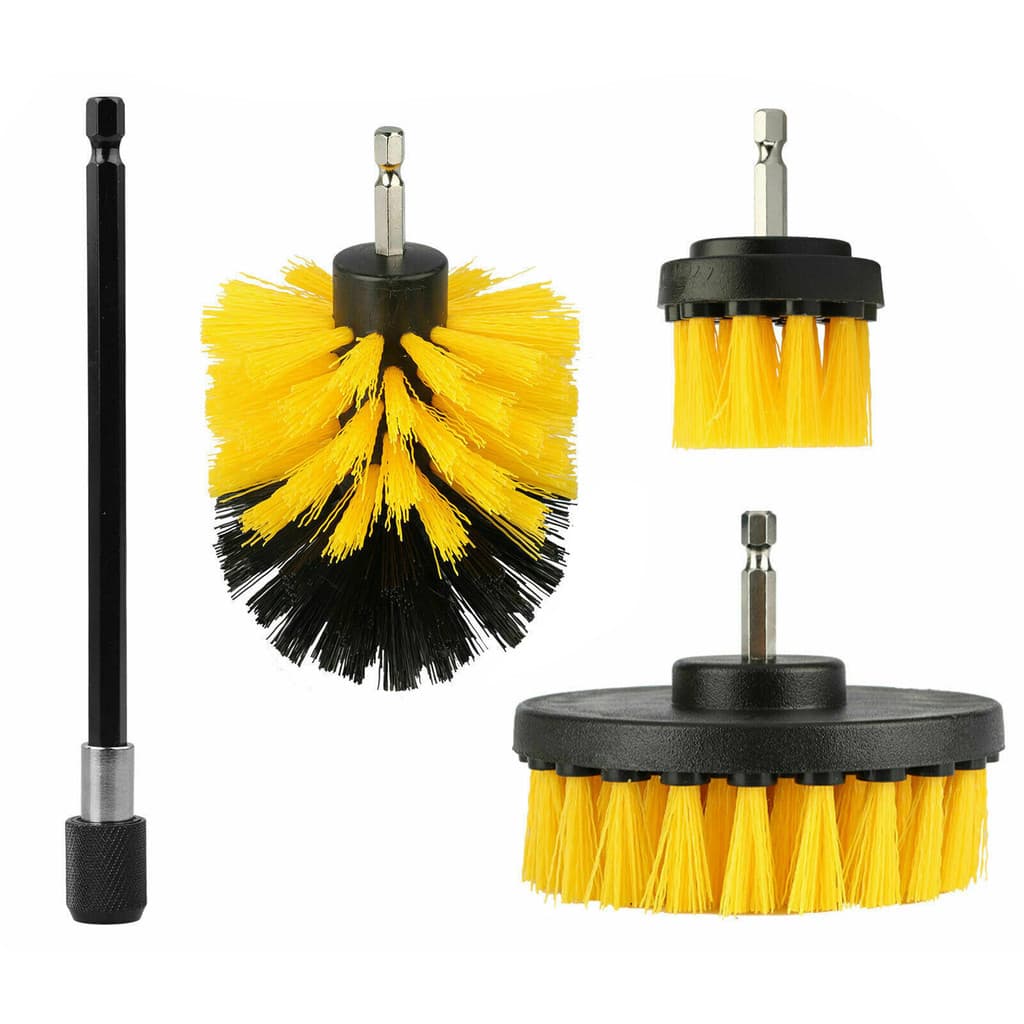 [YXYB] 4 Unidades De Detalhamento Broca Escova Kit Para Lavagem De Carro Com Cerdas Duras E Ferramenta De Limpeza Automá
