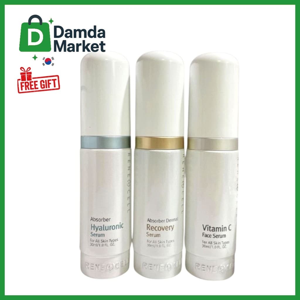 Renecell Vitamina C Rosto/Absorvedor Hialurônico/Soro De Recuperação Dérmica Absorvente