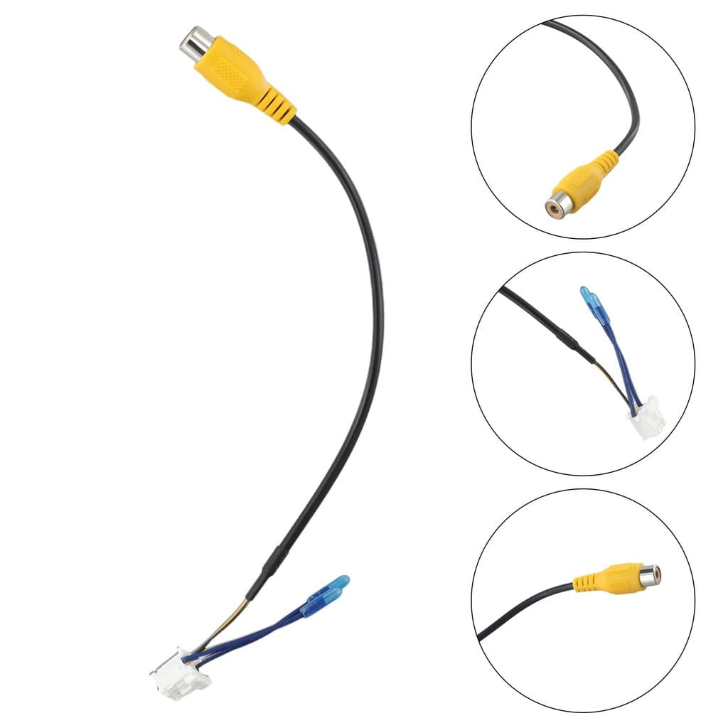 Adaptador De Cabo De Câmera De Backup De Visão Traseira De 10 Pinos Para RCA DVD De Rádio De Carro
