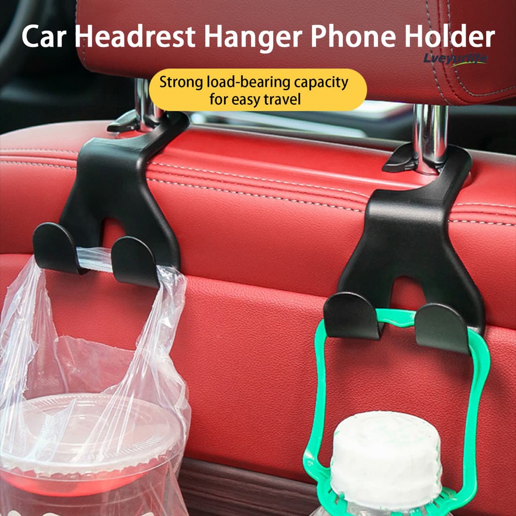 Lveyurlife Assento Traseiro Gancho Duplo Multifuncional Universal Encosto De Cabeça Do Carro Cabide Suporte Telefone Ace