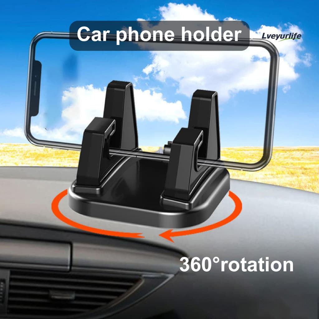 Suporte De Telefone Lveyurlife Forte Adesão Sem Arranhões ABS Montagem Giratório De 360 Graus Para Carro
