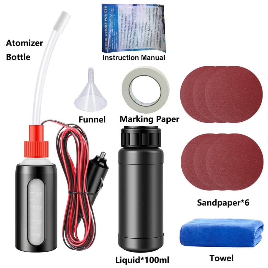 [Andoer.br] Kit De Restauração De Faróis , Limpeza E Polimento De Carros Com Líquido De Revestimento , Lixas , A
