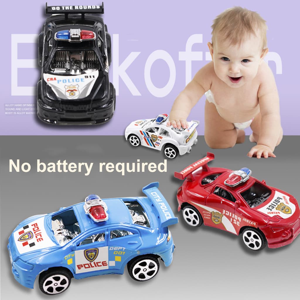 LY-Pull Back Carro Simulação Livre Polícia-Clássico Brinquedo Saco Enchimento Brinquedos Educativos Várias Crianças Dos 