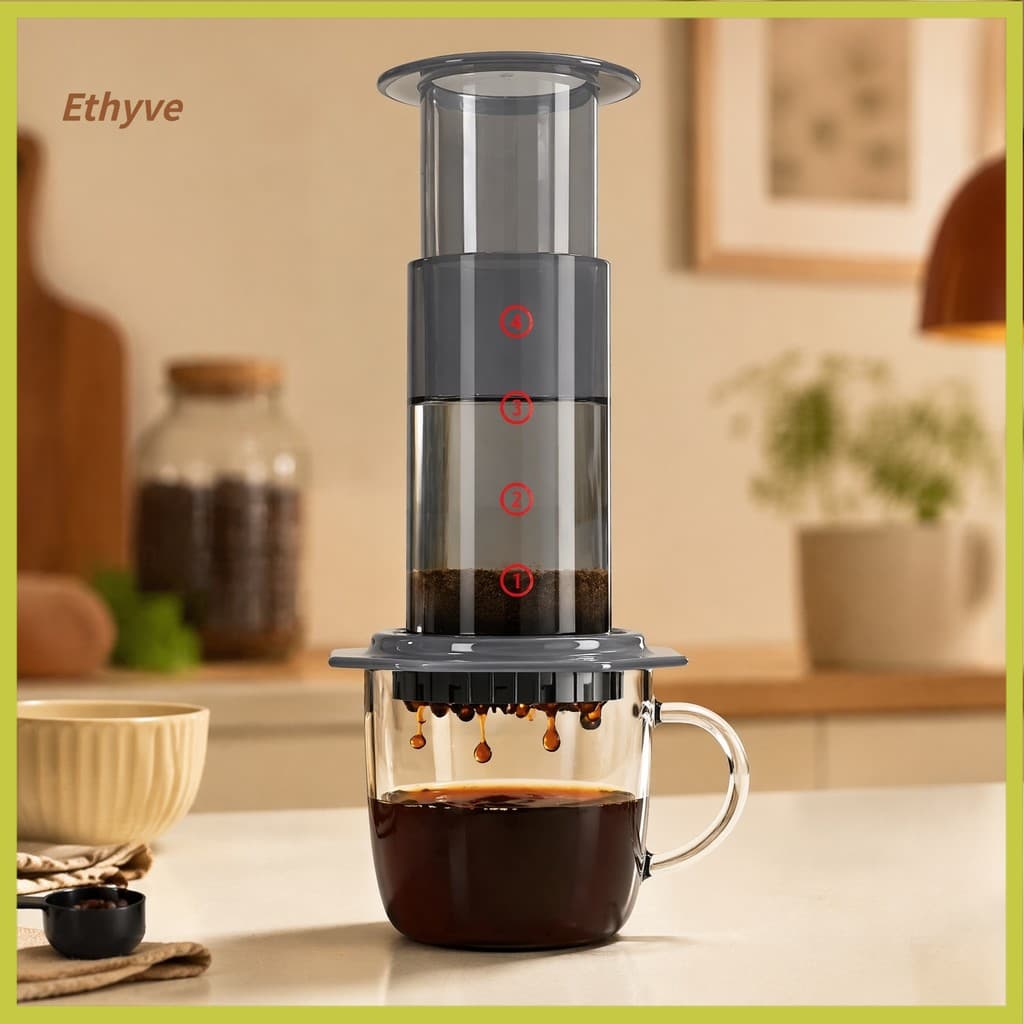  Cafeteira Manual Portátil , Prensa De Café Estilo Despeje E Expresso , Copo De Compressão Leve Para Fabricação De
