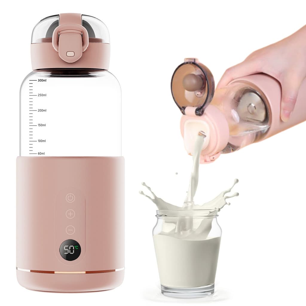 Aquecedor De Garrafas Sem Fio Upsee-300ML Para Leite Em Pó Portátil Com Display De Temperatura Ferramenta De Imersão De 