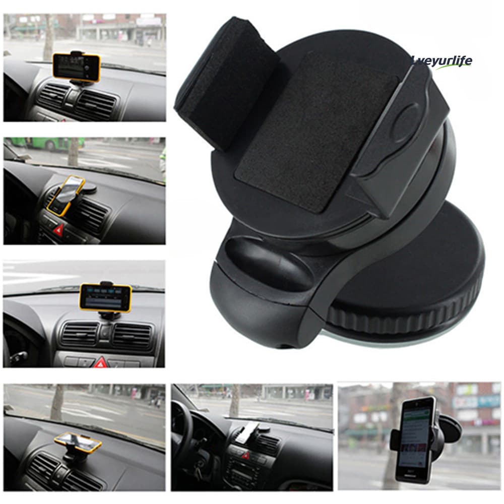Lveyurlife Suporte De Montagem Para Pára-Brisa De Carro Giratório De 360 Graus Celular GPS PSP iPod