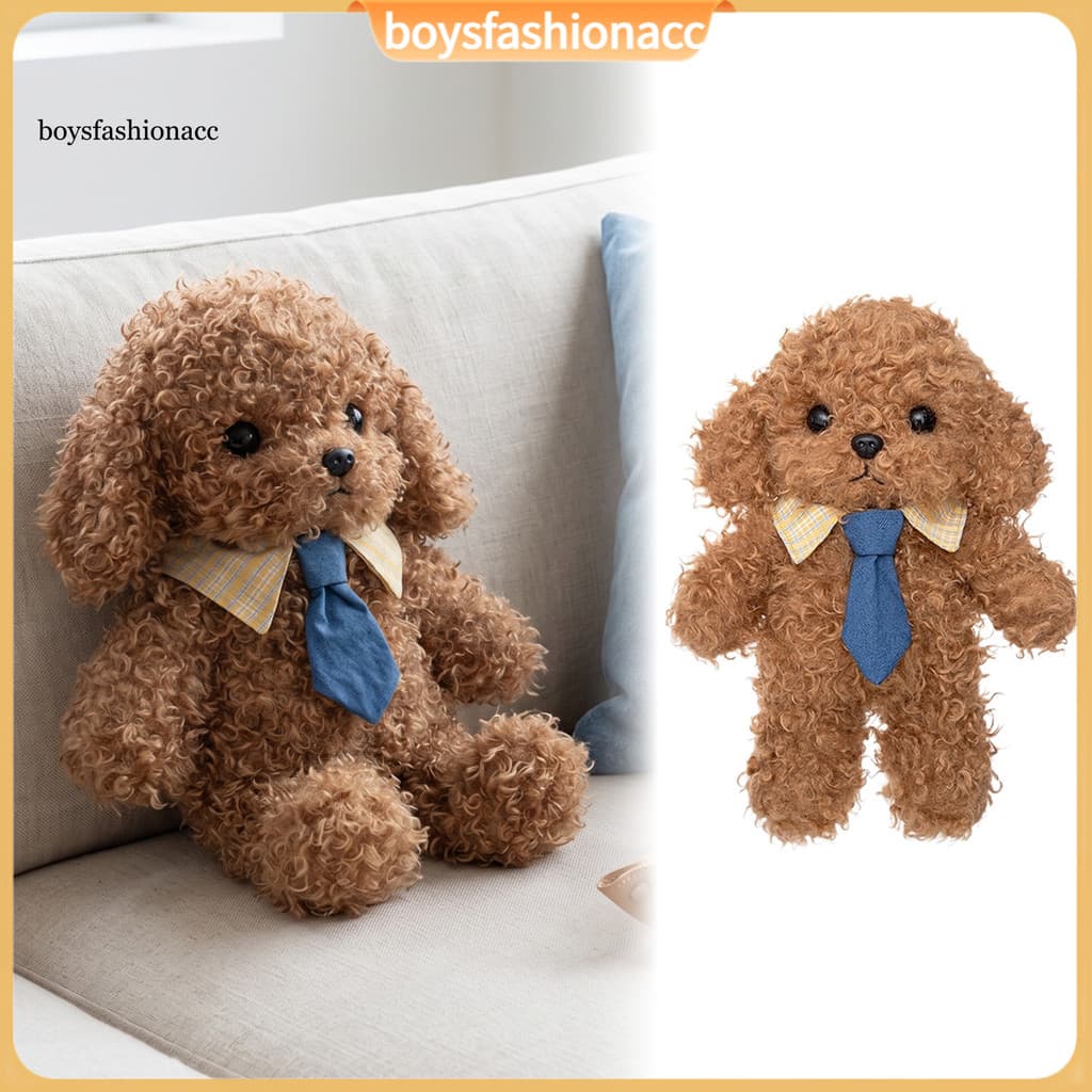 boysfashionacc Boneca De Pelúcia Macia E Encaracolada Com Gola Xadrez Gravata Jeans , Bicho Articulado Membros Dobráveis