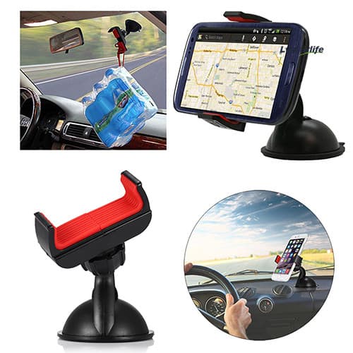 Lveyurlife Suporte De Carro Girado Em 360 Graus Montagem Pára-Brisa Para Celular GPS