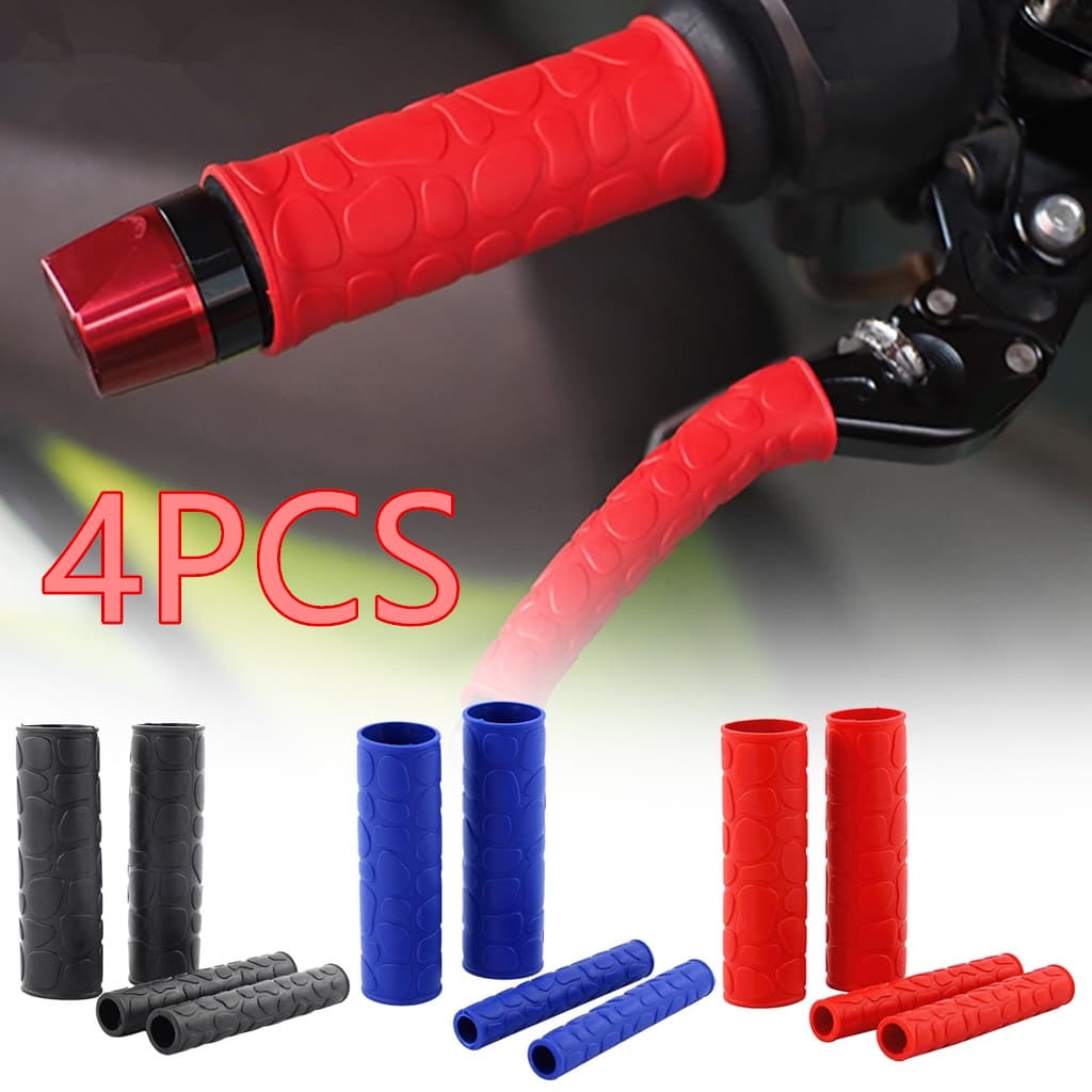  4 Peças Capa de Borracha para Manete de Moto Antiderrapante Silicone Protetor de Punho de Freio Universal