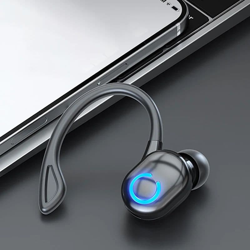 Fones de ouvido Bluetooth sem fio para esportes, fones de corrida sem fio de ouvido único, fones de ouvido HiFi estéreo