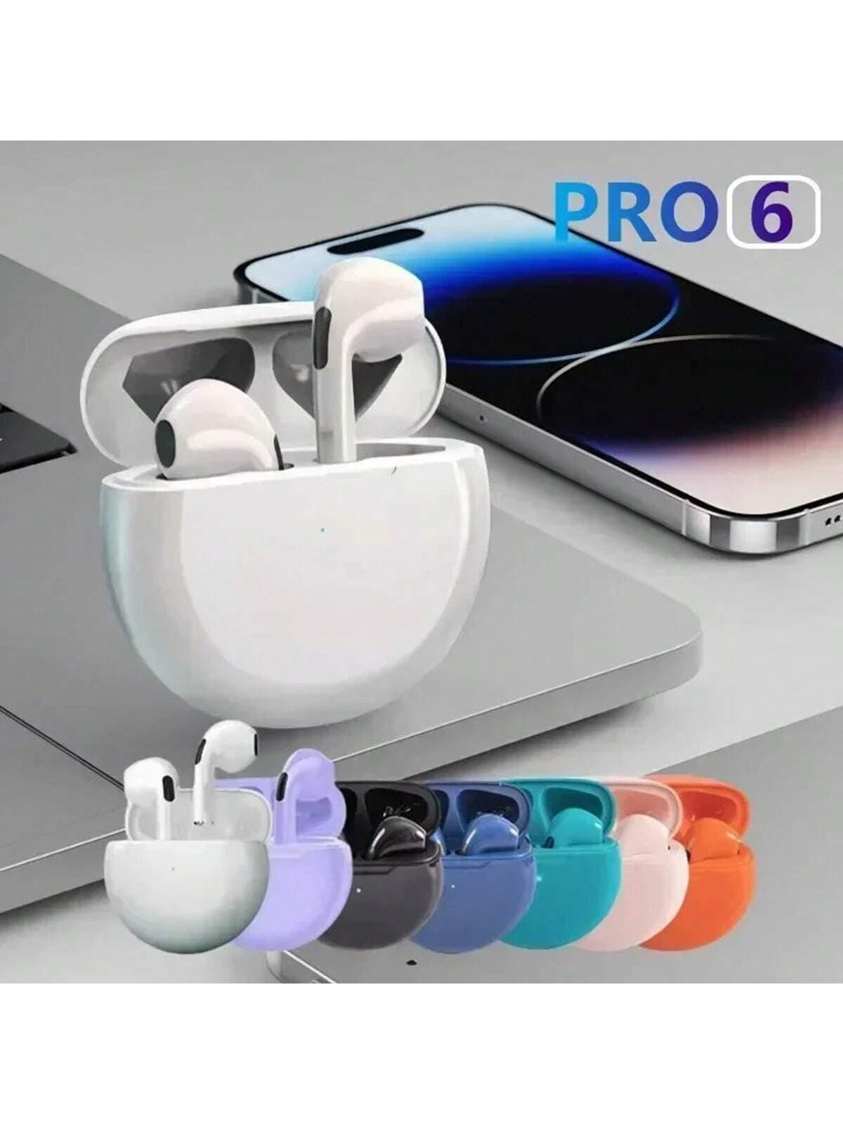 Air Pro 6 TWS Fones De Ouvido Sem Fio Com Microfone Fone Bluetooth Pods Sport Running Para Uso Diário