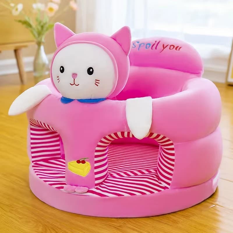 Capa de sofá para bebê: cadeira de pelúcia para sentar, alimentar e ninho confortável - lavável e sem enchimento.