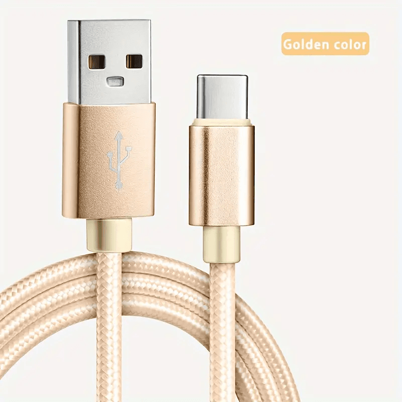 Cabo USB Tipo C 2M Carregamento Rápido para Samsung, Redmi e OnePlus, Transferência de Dados Alta Velocidade