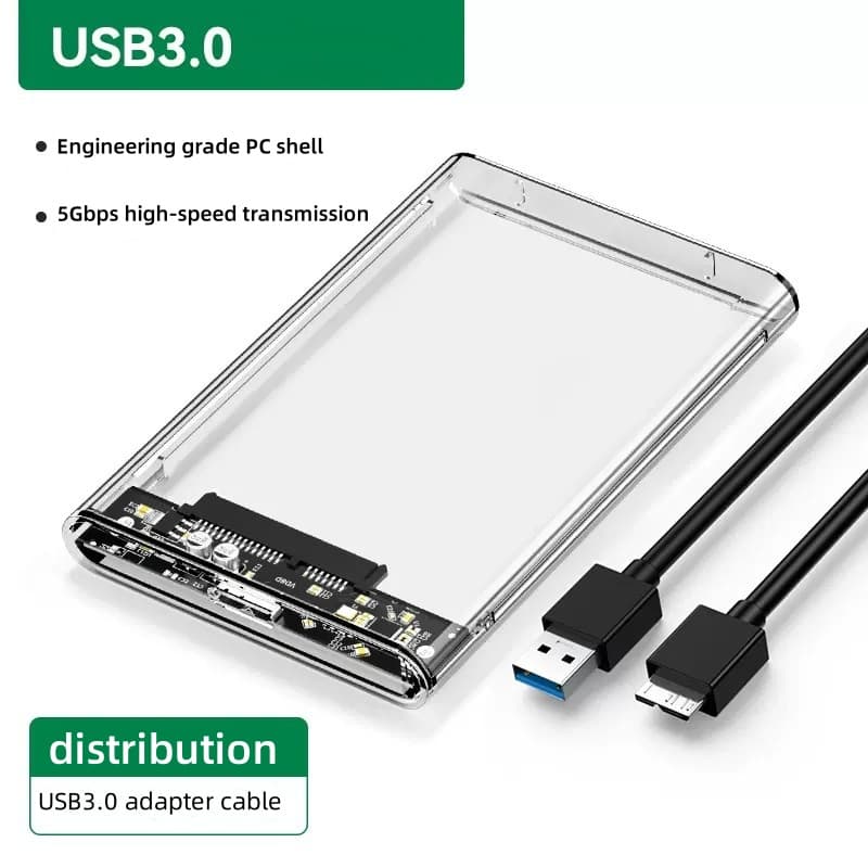 Caixa de Disco Rígido USB C Tipo C 3.0 2.0 Enclosure Externo HDD 2.5 polegadas SATA SSD Suporta 6TB Móvel