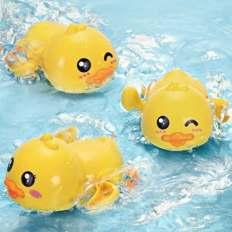 Brinquedos de Banho para Bebê: Pato de Corda, Tartaruguinha, Brinquedos para Banheira, Brinquedo de Natação,