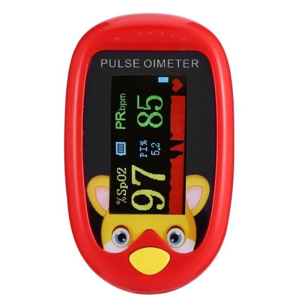 Oxímetro de dedo portátil recarregável pediátrico, ferramenta médica para enfermeiros, monitor de frequência cardíaca e