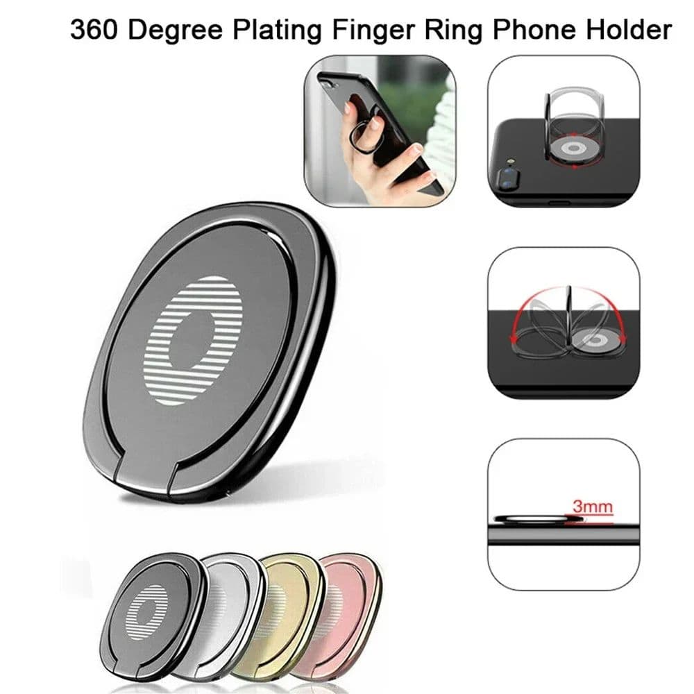 Suporte De Telefone De Metal Giratório Anel De Dedo Mesa Ultrafino Para Aperto Magnético Do Carro