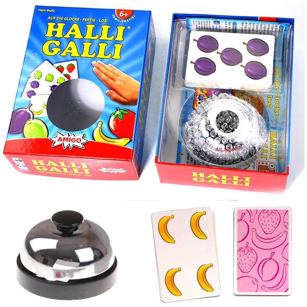 Novo Jogo de Tabuleiro Halli Galli - Atividade Educativa Interativa para Família e Festa, Brinquedo de Cartas
