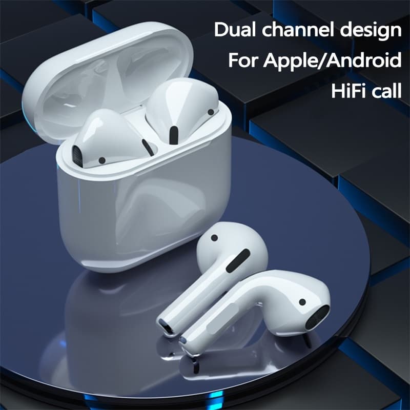 Pro 4 Mini Fone De Ouvido TWS Fones Sem Fio Bluetooth Alta Fidelidade Som Estéreo Com Cancelamento Ruído Para Uso Diário