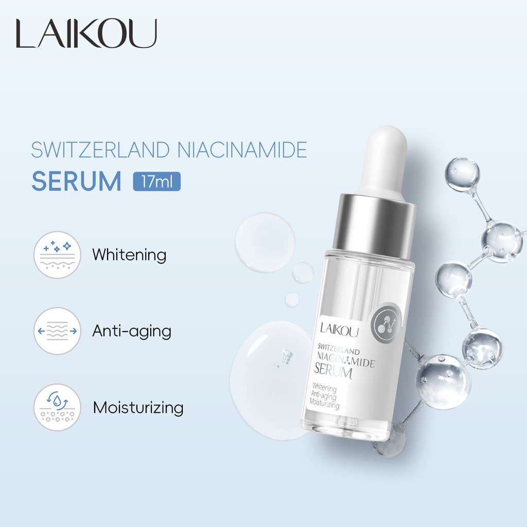 LAIKOU Suíça Niacinamida Hidratante Poros Refrescantes Anti-Idade Da Pele 17ml
