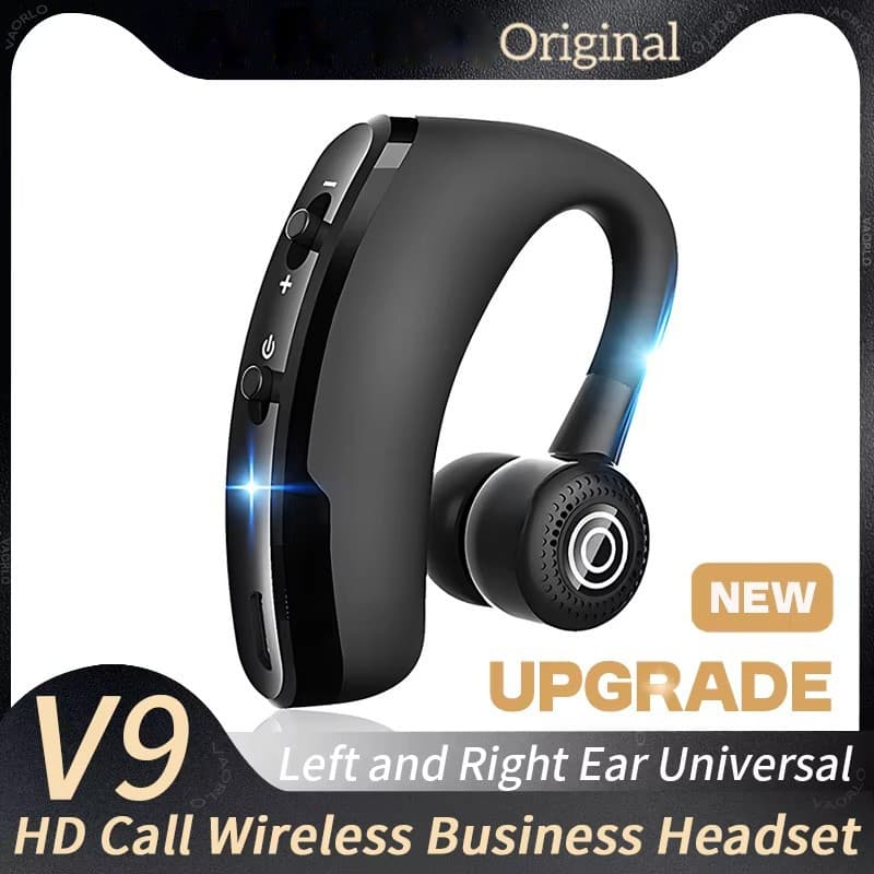 Fone De Ouvido Sem Fio Esportivo Bluetooth V9 Com Microfone HD Música Estéreo Viva-Voz Para Negócios E Carro