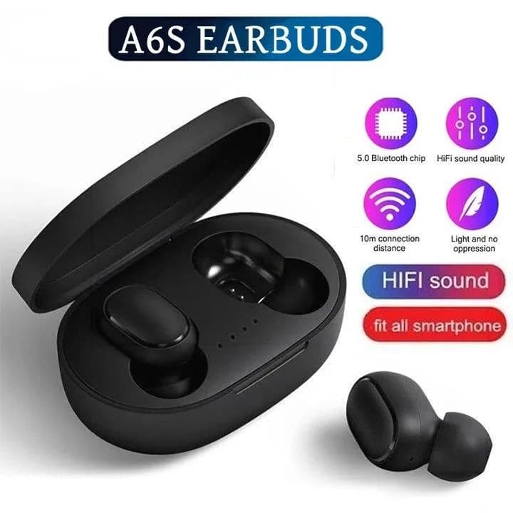 TWS A6S Fones De Ouvido Sem Fio Bluetooth Com Cancelamento De Ruído Fone Esportivo Microfone