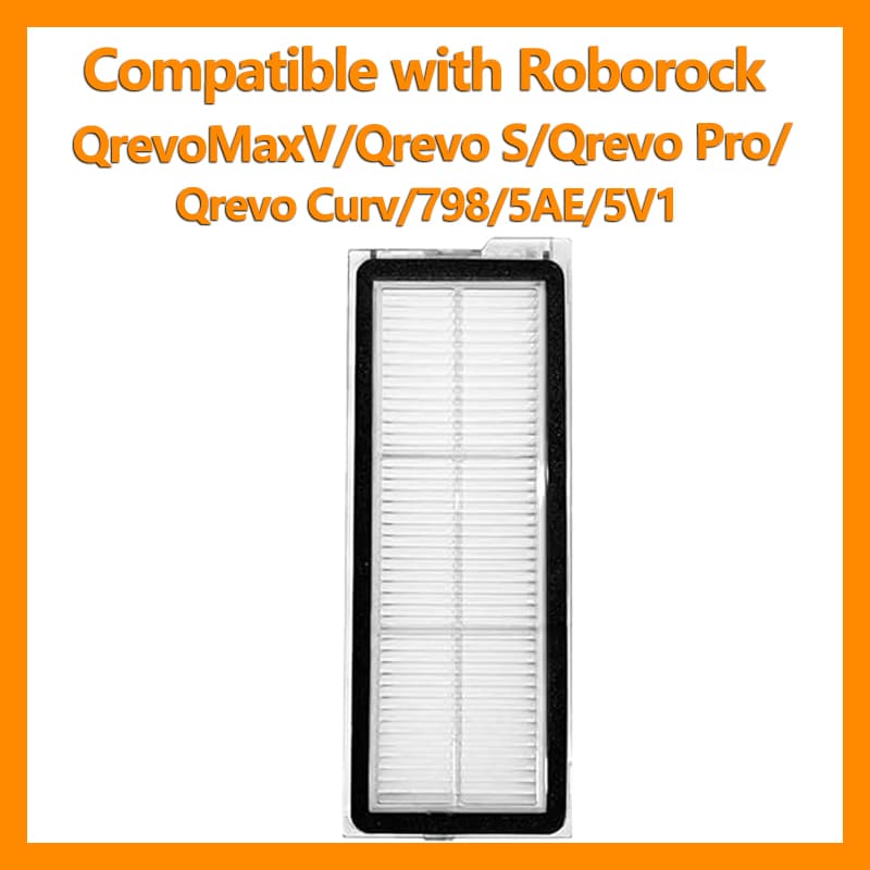 Filtros de pó de reposição compatíveis com o Roborock Qrevo MaxV S Pro Curv 798 5AE 5V1 Aspirador de pó