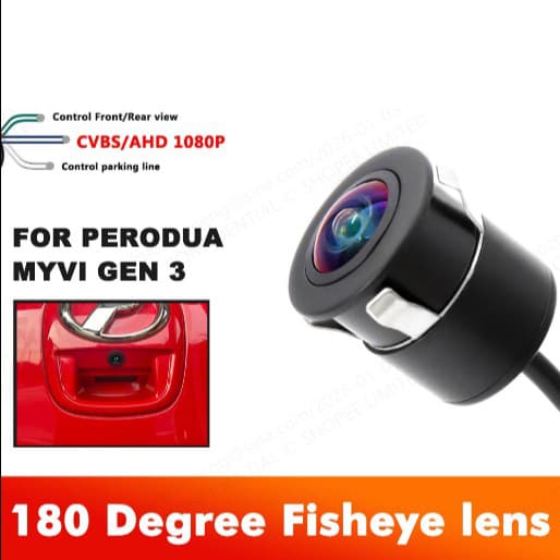  AHD1080P Câmera de Ré para Carro Dianteira/Traseira 170° Lente Olho de Peixe Full HD Visão Noturna Câmera de Ré