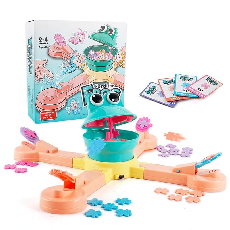Jogo Interativo de Sapos Projetor com Som, 2–4 Jogadores, Brinquedo de Mesa para Crianças, Noite de Jogos em Família,