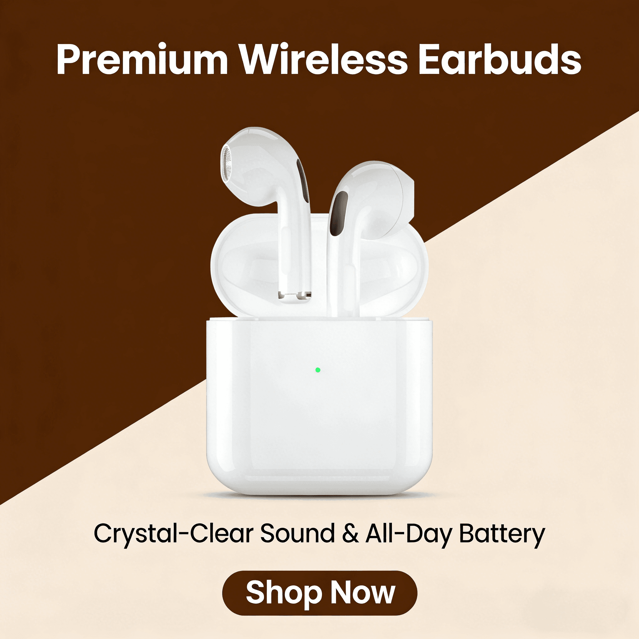  Fones de ouvido TWS sem fio HiFi, fones estéreo Bluetooth 5.4, fones com cancelamento de ruído ENC e longa duração da