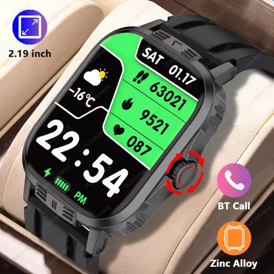 Relógio Inteligente 2,01 polegadas 2025 Ilha Dinâmica Smartwatch Chamadas BT por Gestos Jogos Digitais Relógios