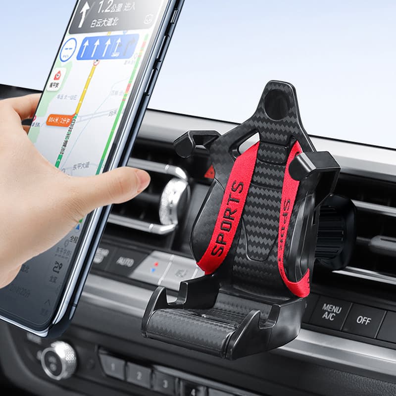 Assento De Corrida Universal Suporte Do Telefone Móvel Carro AirVent Clipe Montagem Titular Saída Ar Design Navegação