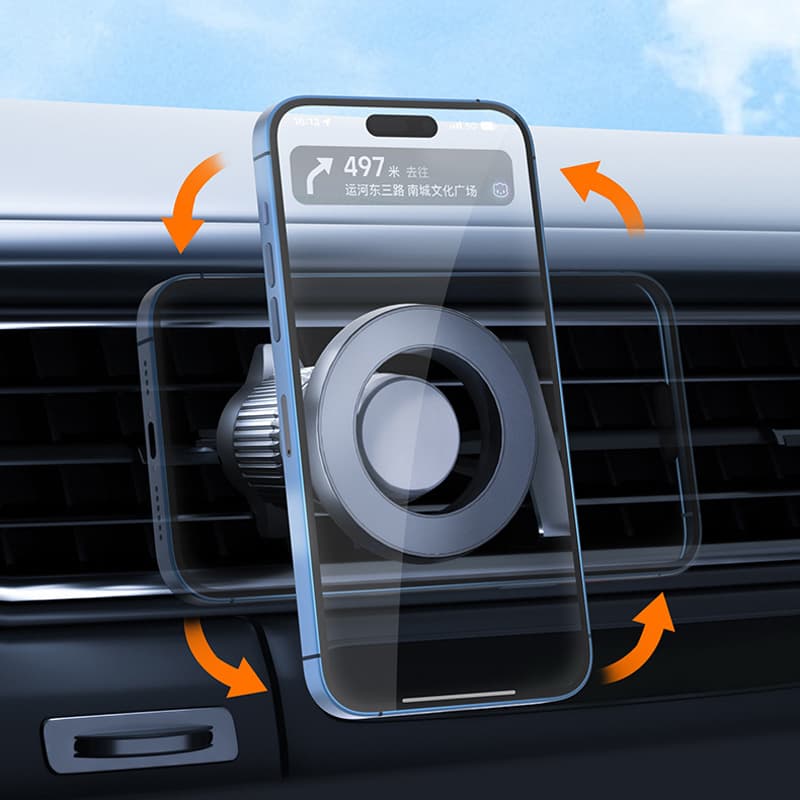 Suporte Magnético Ajustável 360° para Carro com Saída de Ar – Suporte Universal para Celular
