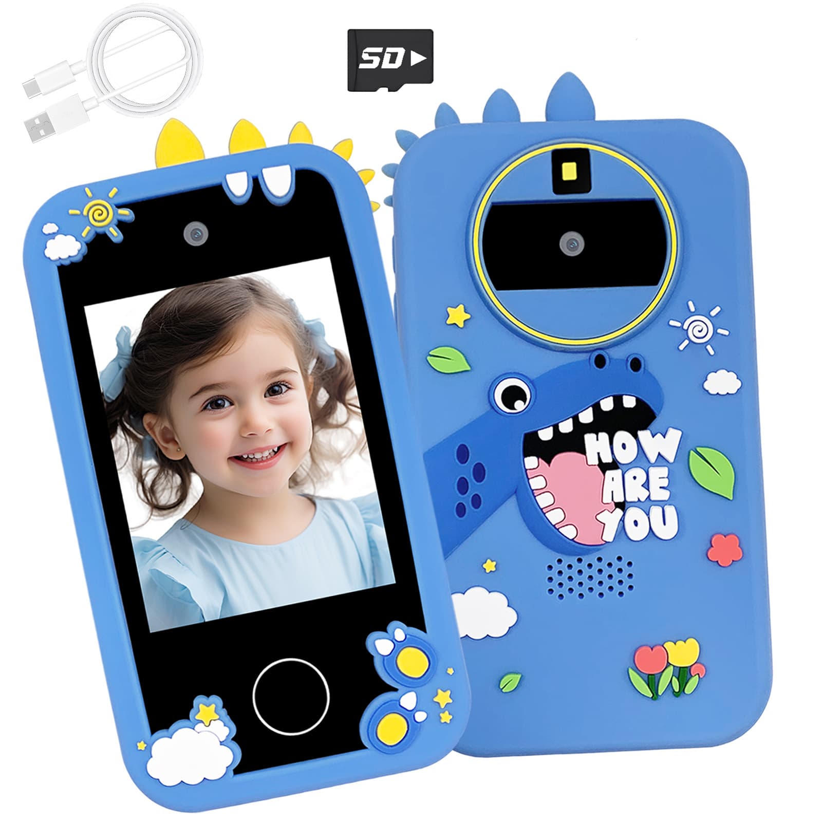 Brinquedos de Celular Inteligente para Crianças Tela de 2,8 Polegadas Brinquedo Educativo com Gestão Parental Ideal para