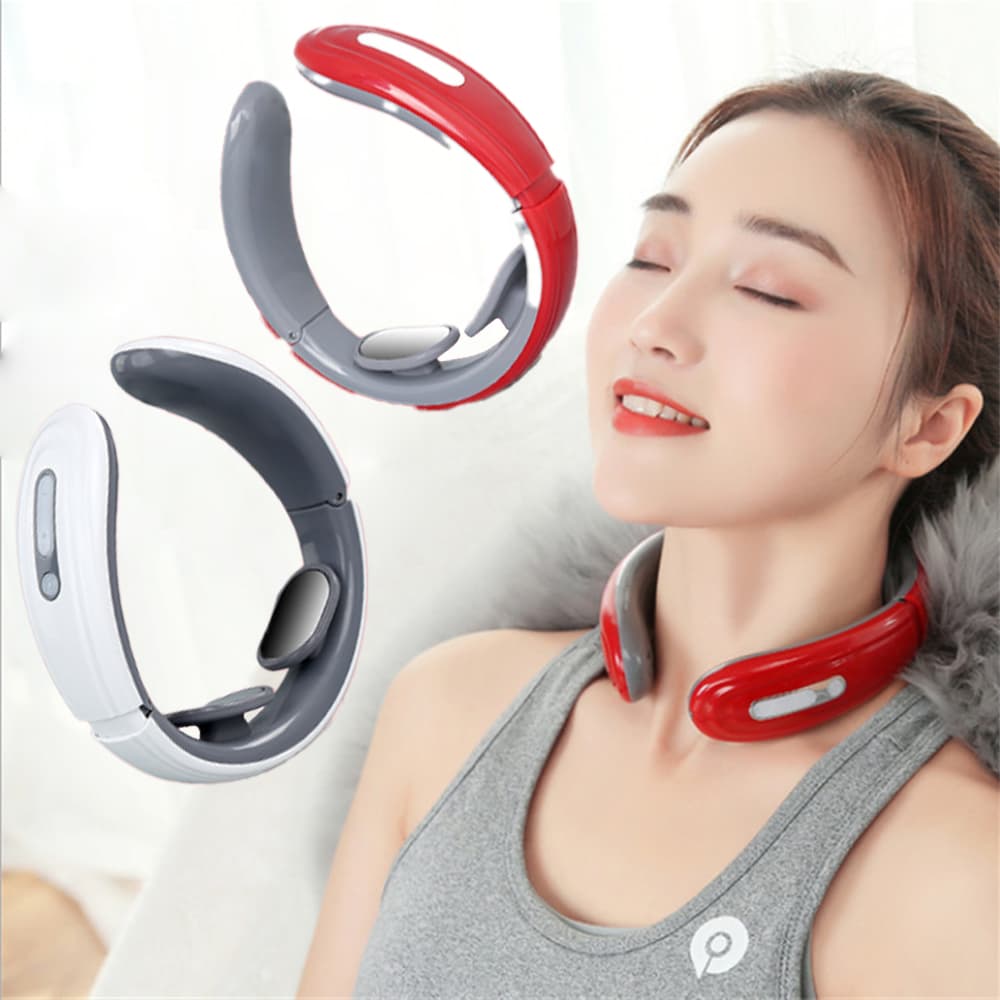 Massageador elétrico de pescoço, 6 modos, 9 velocidades, relaxador muscular, ferramenta portátil com bateria para