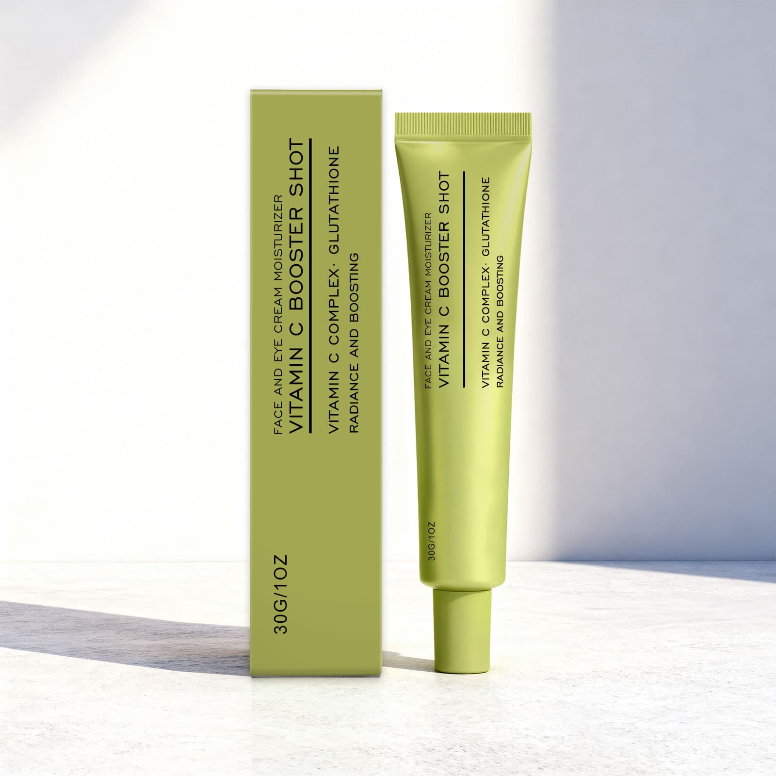 Booster de Vitamina C 30 g Creme para o Rosto e Olhos Hidratante Essência Clareadora Anti-idade Corretivo de Manchas