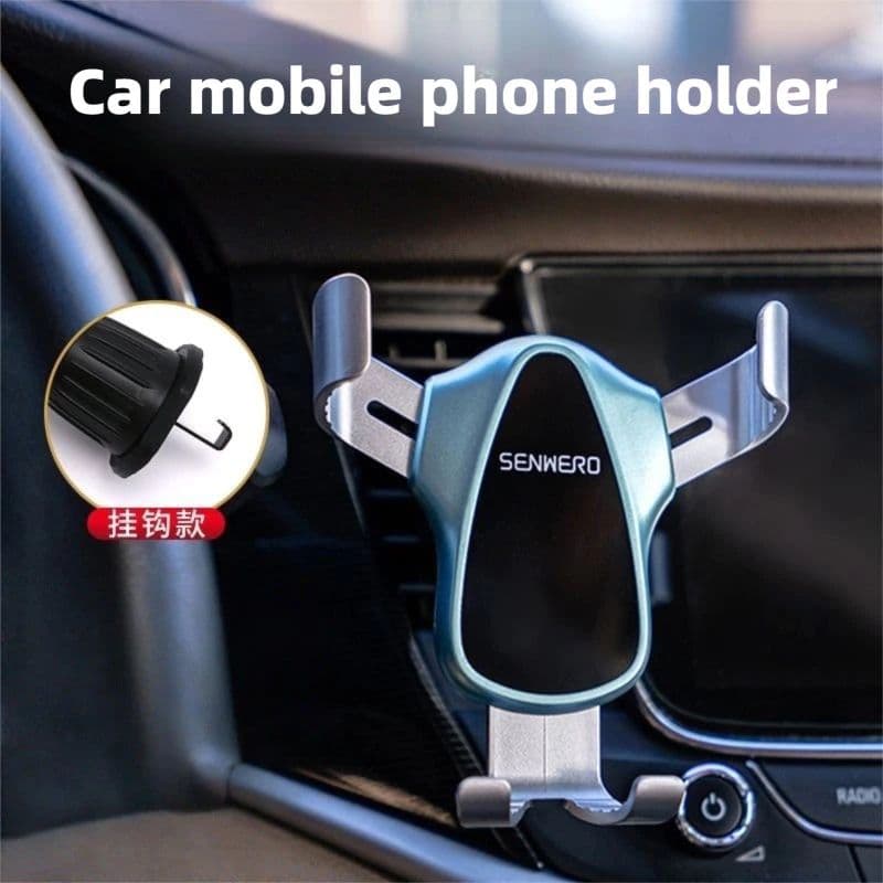 Suporte de telefone para carro, suporte de telefone de gravidade para saída de ar, gancho estável e fixo para carro,
