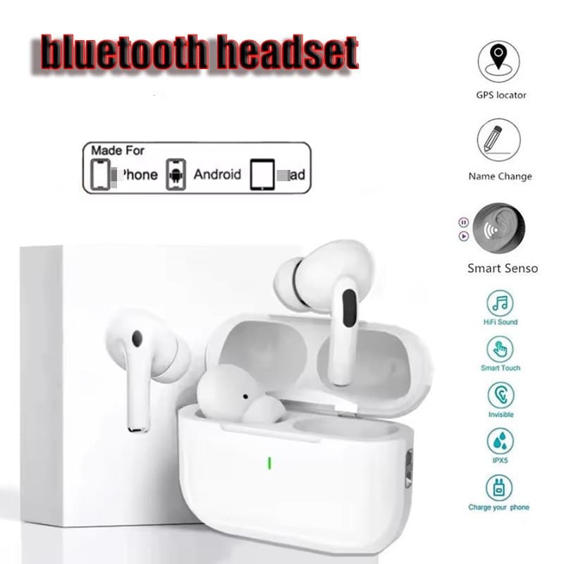 Fones de Ouvido Bluetooth 5.2 TWS Fones de Ouvido Sem Fio com Microfone à Prova D'Água Siri Pop-Up Android Pro 5 Fones