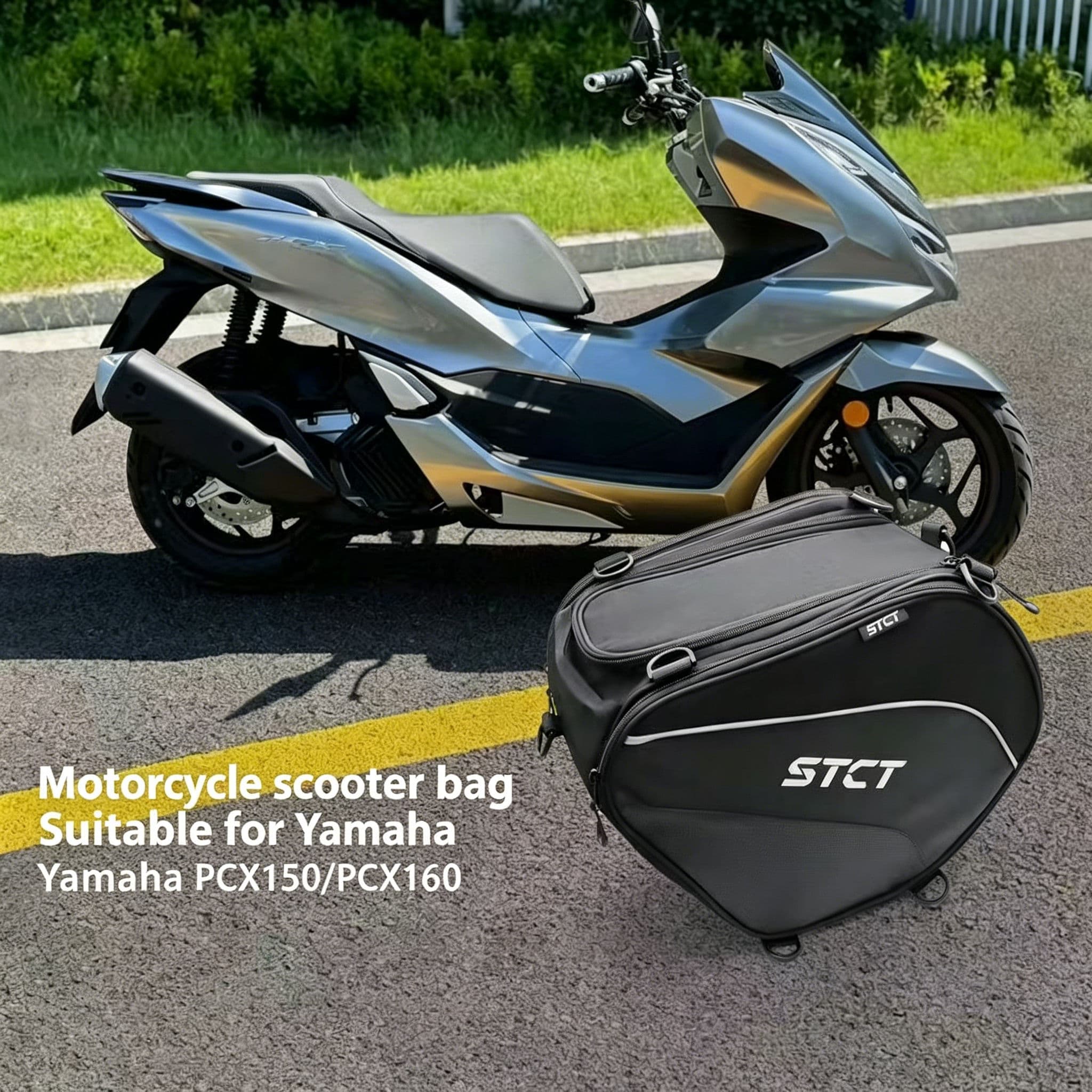  Bolsa de Armazenamento Universal para Scooter Túnel Console Central Bolsa de Carga para Acessórios de Moto