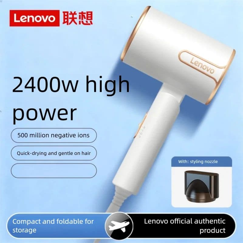 Secador de cabelo profissional de alta potência Lenovo C2M, com aquecimento rápido, ajuste de temperatura quente e fria,
