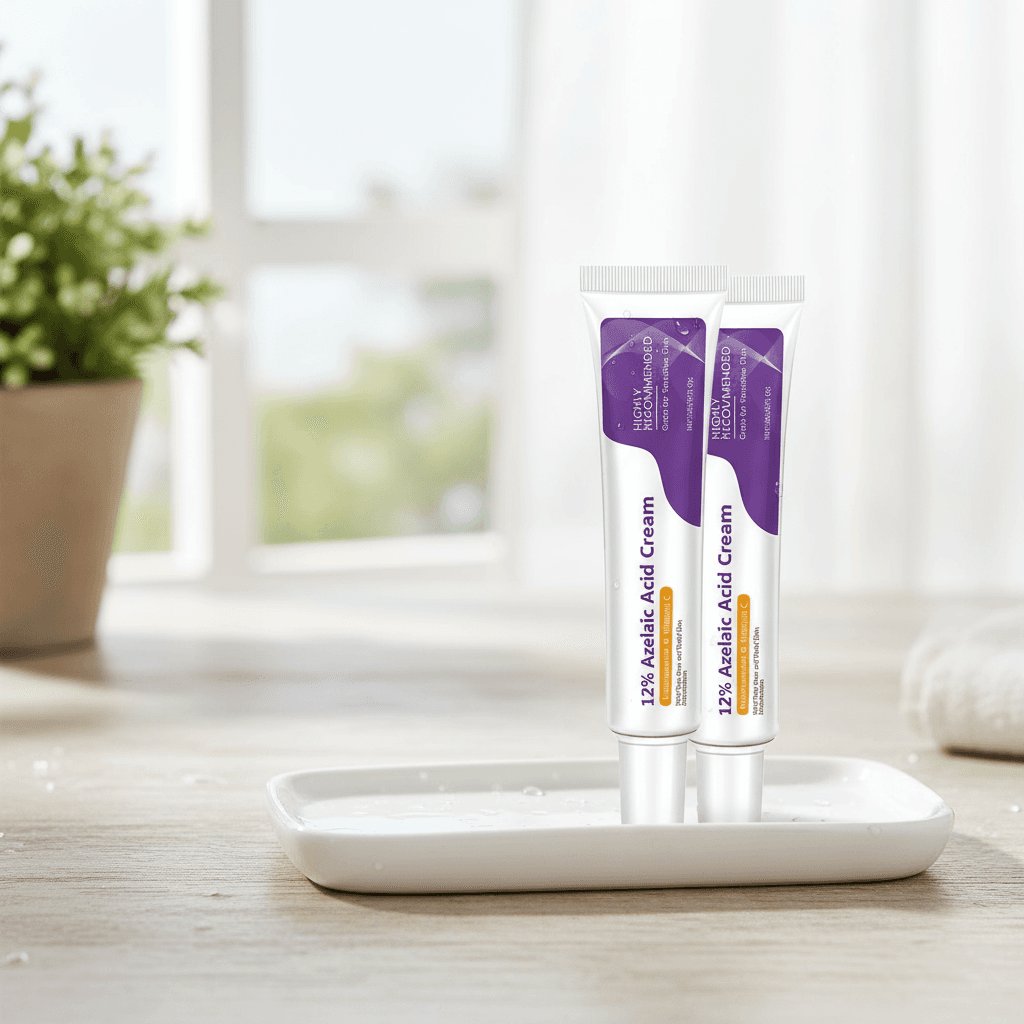  Creme Facial de Ácido Azelaico, Sérum de Ácido Azelaico 12%, Creme Facial com Niacinamida e Vitamina C, 20g
