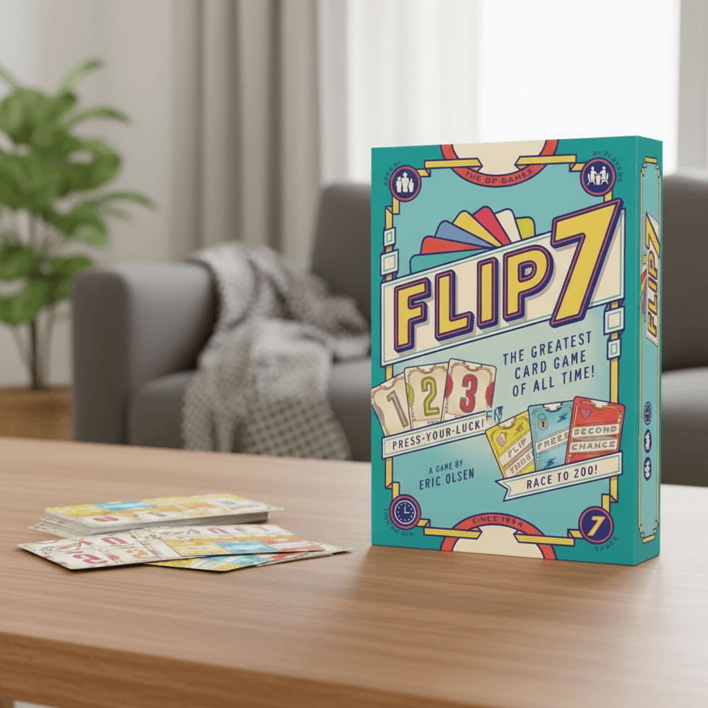  Flip 7: Jogo de Cartas de Estratégia Rápida e Envolvente, Perfeito para Noites em Família, Viagens, Festas e Todas as
