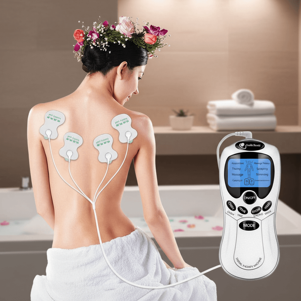  SALORIE Massageador Muscular Elétrico Digital de Saída Única, Instrumento de Massagem de Acupuntura e Moxabustão