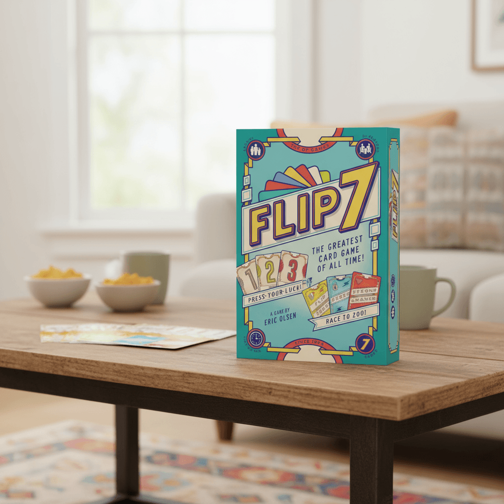  Flip 7: Jogo de Cartas Estratégico Ágil e Compulsivo, Ótimo para Tempo em Família, Viagens, Festas e Todas as Idades